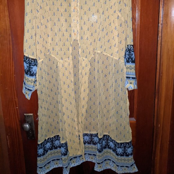 26W/28W Ashley Stewart Top High Low Tie front Maxi - Picture 2 of 4